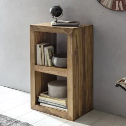 FineBuy Standregal Massivholz 88cm Holzregal Naturprodukt Beistelltisch Landhaus