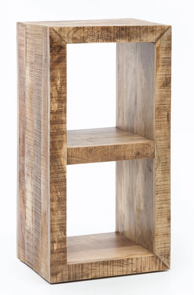 FineBuy Standregal 45 x 90 x 35 cm Bücherregal Mangoholz Beistelltisch Massiv