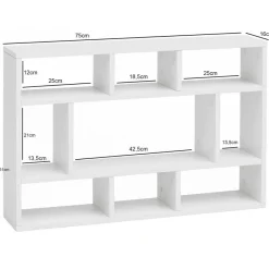 FineBuy Wandregal Hängeregal Wandboard Holz Bücherregal Klein Modern