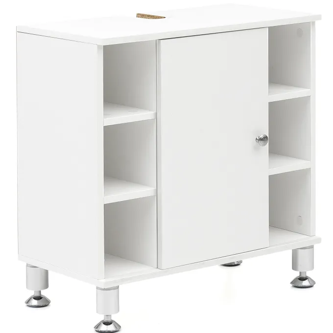 FineBuy Waschbeckenunterschrank Waschtischunterschrank Badezimmermöbel Weiß