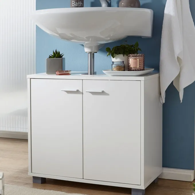 FineBuy Waschbeckenunterschrank FB37117 Waschtischunterschrank Badschrank 60cm