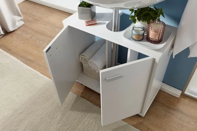FineBuy Waschbeckenunterschrank FB37117 Waschtischunterschrank Badschrank 60cm