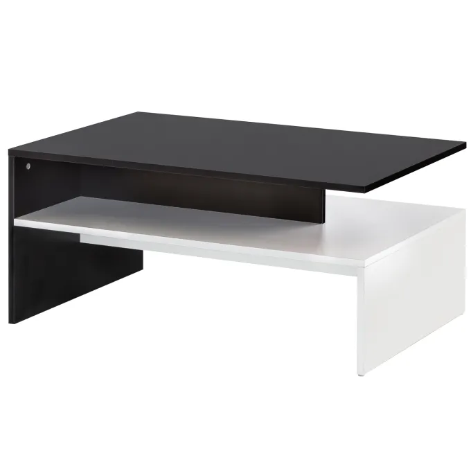 FineBuy Wohnzimmertisch Couchtisch Sofatisch Loungetisch mit Ablage 90 x 60 cm