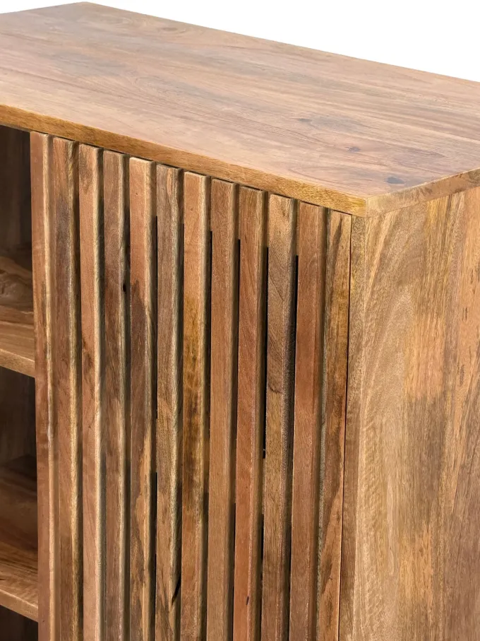 Hausbar Mango Massivholz 123cm Barschrank Spirituosenschrank Weinschrank Weinbar