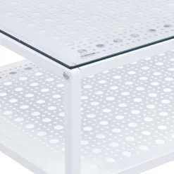 Konsolentisch FineBuy Ablagetisch Glas Metall 80 cm Modern Schmaler Flurtisch