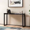 Konsolentisch FineBuy Anrichte 120cm Marmor Optik Flurtisch Schwarz Schreibtisch
