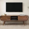 Lowboard FineBuy TV Board Sheesham Massivholz 160 cm Retro Schubladen Fächer