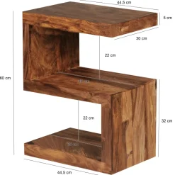 Massivholz Beistelltisch S Cube Design Couchtisch Massiv Holz Modern Regal