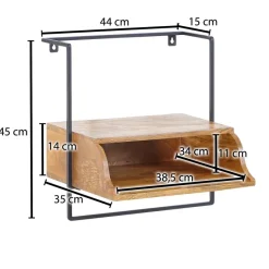 Nachtkonsole Wandmontage Massiv Ablage schwebender Nachttisch Wandboard Stauraum