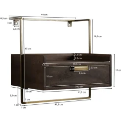 Nachtkonsole Wandmontage Schublade schwebender Nachttisch Wandboard Stauraum