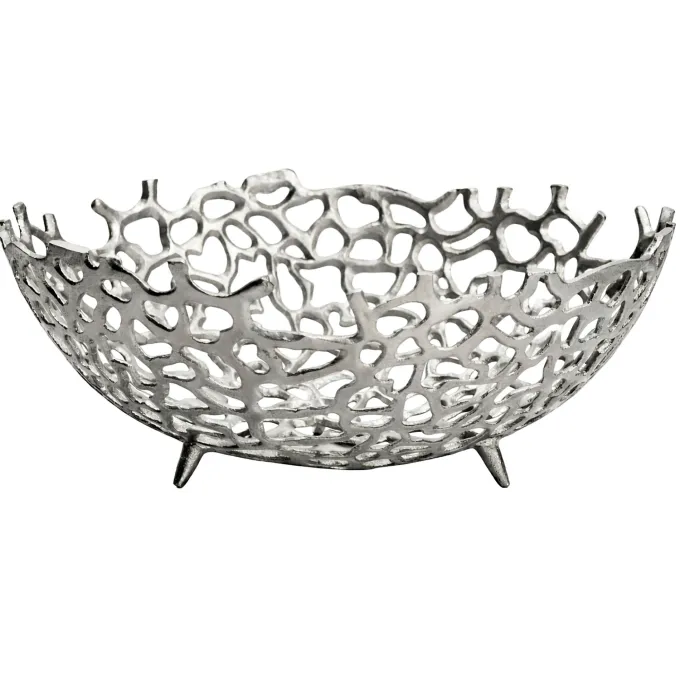 Obstschale Früchtekorb Aluminium Groß Schale 46cm Dekoschale Metall Obstkorb
