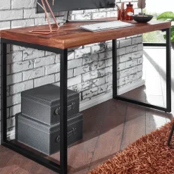 Schreibtisch FineBuy Bürotisch Massivholz 117x59x76,5 cm Computertisch Tisch