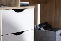 Schreibtisch MASSA mit Container Sonoma Computertisch Bürotisch 120cm 3 Schübe