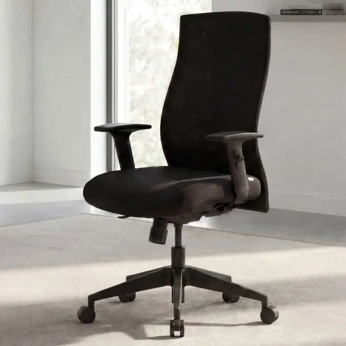 Schreibtischstuhl Finebuy Stoff Schwarz Drehstuhl Armlehne Büro Sessel Bürostuhl