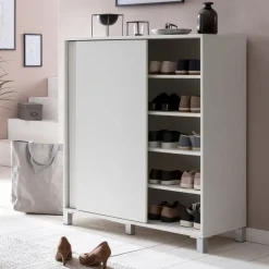 Schuhschrank 100cm für 20 Paar Schuhe Schuhregal mit Schiebetüren Schuhkommode