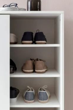 Schuhschrank 100cm für 20 Paar Schuhe Schuhregal mit Schiebetüren Schuhkommode