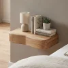 Schwebende Nachtkonsole Massiv 40cm Nachttisch Schublade Hängend Nachtschrank