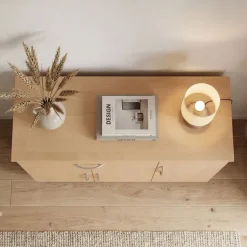 Sideboard 90 cm mit 3 Türen 1 Schublade moderne Kommode 30 cm Tief ideal für Nischen