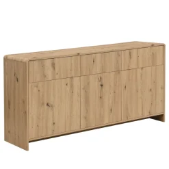 Sideboard Eiche Dekor 155cm Kommode Anrichte Standschrank mit Türen Schubladen
