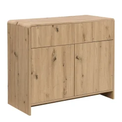 Sideboard Eiche Dekor 88cm Kommode Anrichte Standschrank mit Türen Schubladen