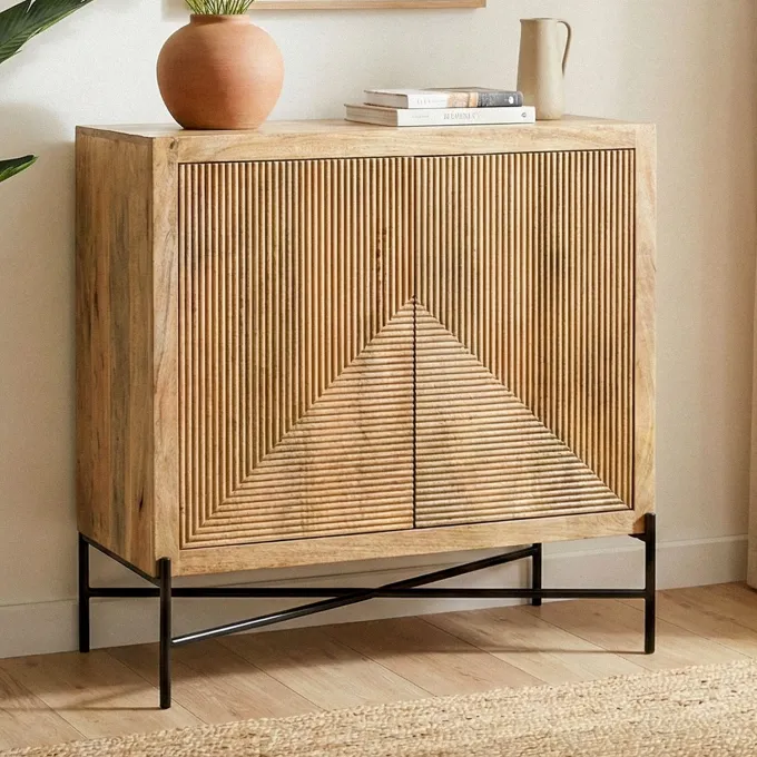 Sideboard Massivholz 91x96cm Kommode Anrichte Standschrank Flurschrank mit Türen