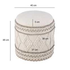 Sitzhocker FineBuy Hocker Stauraum 40x45 cm Boho Design gepolstert Aufbewahrung