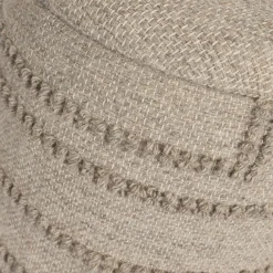 Sitzhocker FineBuy Hocker Wolle rund 40 cm mit Stauraum abnehmbarer Deckel Boho