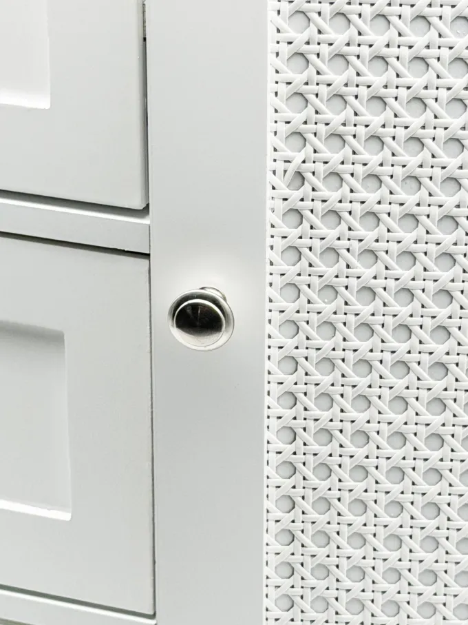 Standschrank 80cm Weiß Aufbewahrungsschrank Kommode Schubladen Tür Schrank