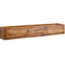 TV-Board Kommode 160cm hängend Sheesham Massivholz TV Lowboard mit 3 Schubladen