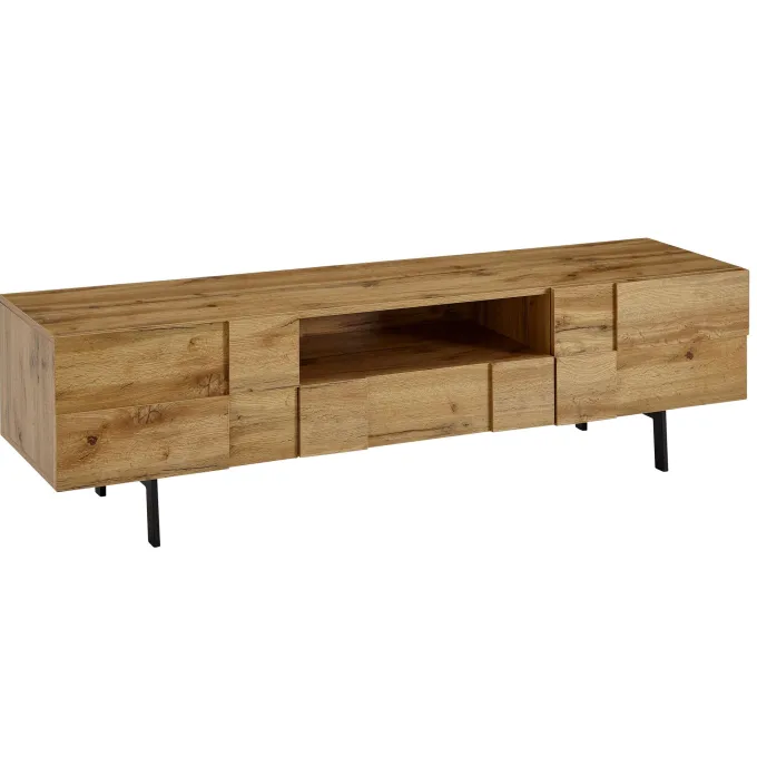 TV Schrank FineBuy Lowboard 160x46x43 cm Holz Fernsehkommode Fernsehschrank