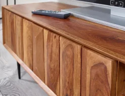 TV Schrank FineBuy Lowboard 123x42x35 cm Holz Fernsehkommode Fernsehschrank