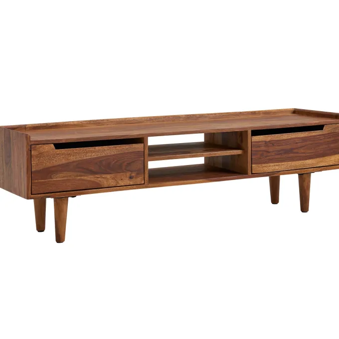 TV Schrank FineBuy Lowboard 145x43x35 cm Holz Fernsehkommode Fernsehschrank
