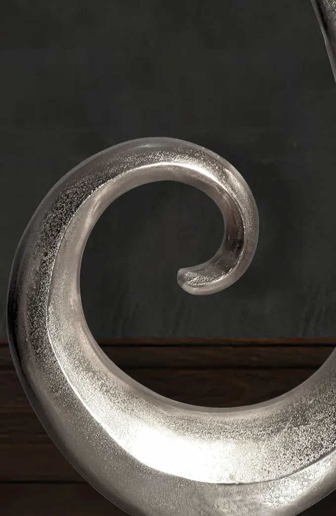 Vase 100 cm Aluminium Blumenvase Spirale Bodenvase Wohndeko Groß Dekovase Modern