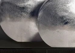 Vase 2er Set FineBuy Blumenvase Aluminium Tischvase Dekovase Modern Rund