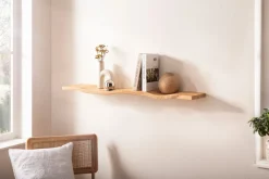 Wandregal Akazie Massivholz Holzregal Wandboard Regal Wellenform Massiv Modern