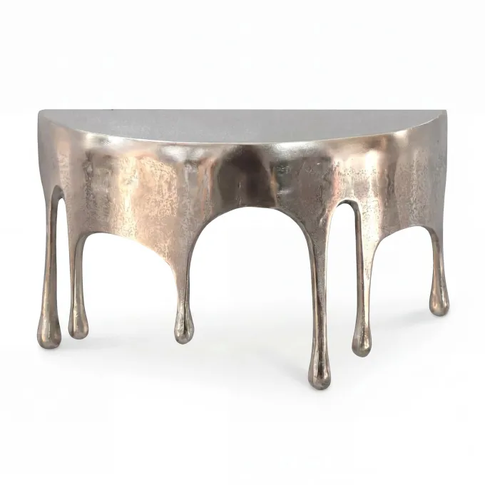 Wandregal Aluminium Silber Tropfen Optik Hängeregal Schweberegal Wandboard Drops