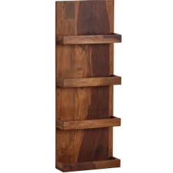 Wandregal FineBuy Hängeregal Holz Massiv 30x80x10 cm Regal Schweberegal Groß