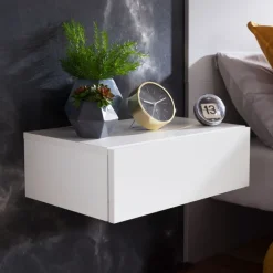 Wandregal mit Schublade Nachtkommode Nachtschrank hängend schwebend Wandboard