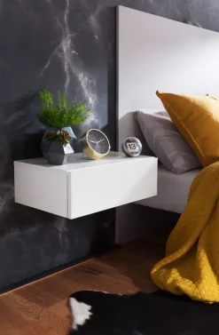 Wandregal mit Schublade Nachtkommode Nachtschrank hängend schwebend Wandboard
