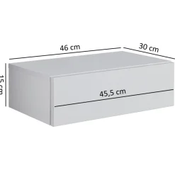 Wandregal mit Schublade Nachtkommode Nachtschrank hängend schwebend Wandboard