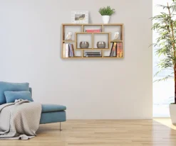 Wandregal PAOLA MDF-Holz Hängeregal Wandboard offen Holzregal Schweberegal eckig