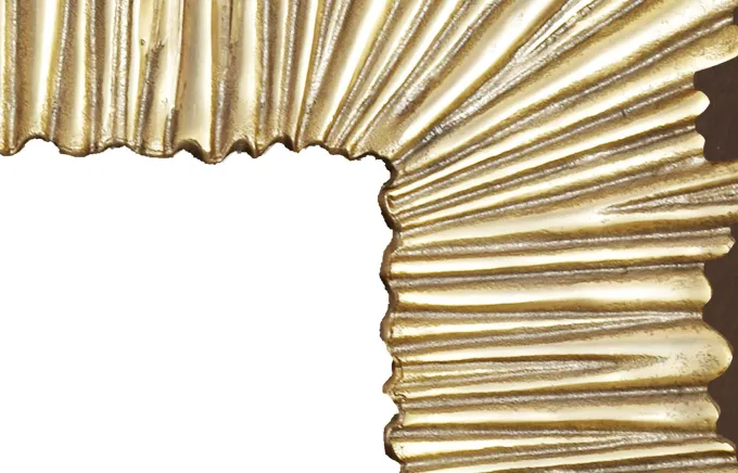 Wandspiegel FineBuy Flurspiegel Quadratisch 75 cm Spiegel Gold Hängespiegel