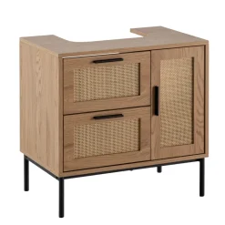 Waschbeckenunterschrank FineBuy Badschrank 60x60x40cm Bad Unterschrank Schublade